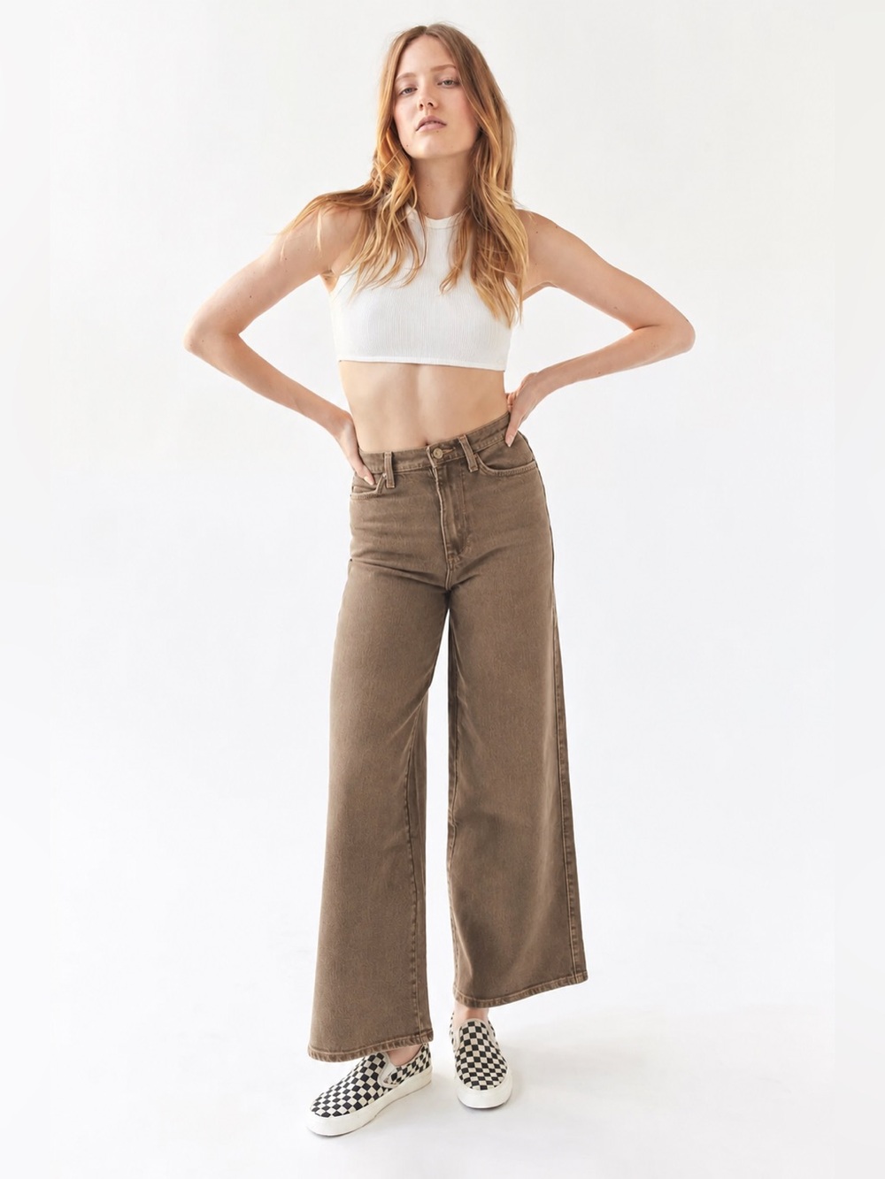 Urban Outfitters BDG The A Wide Leg Jeans Brown Size 24 NWOT